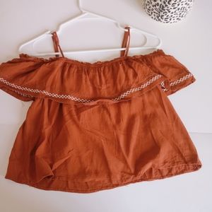 A'gaci Orange crop top sz small